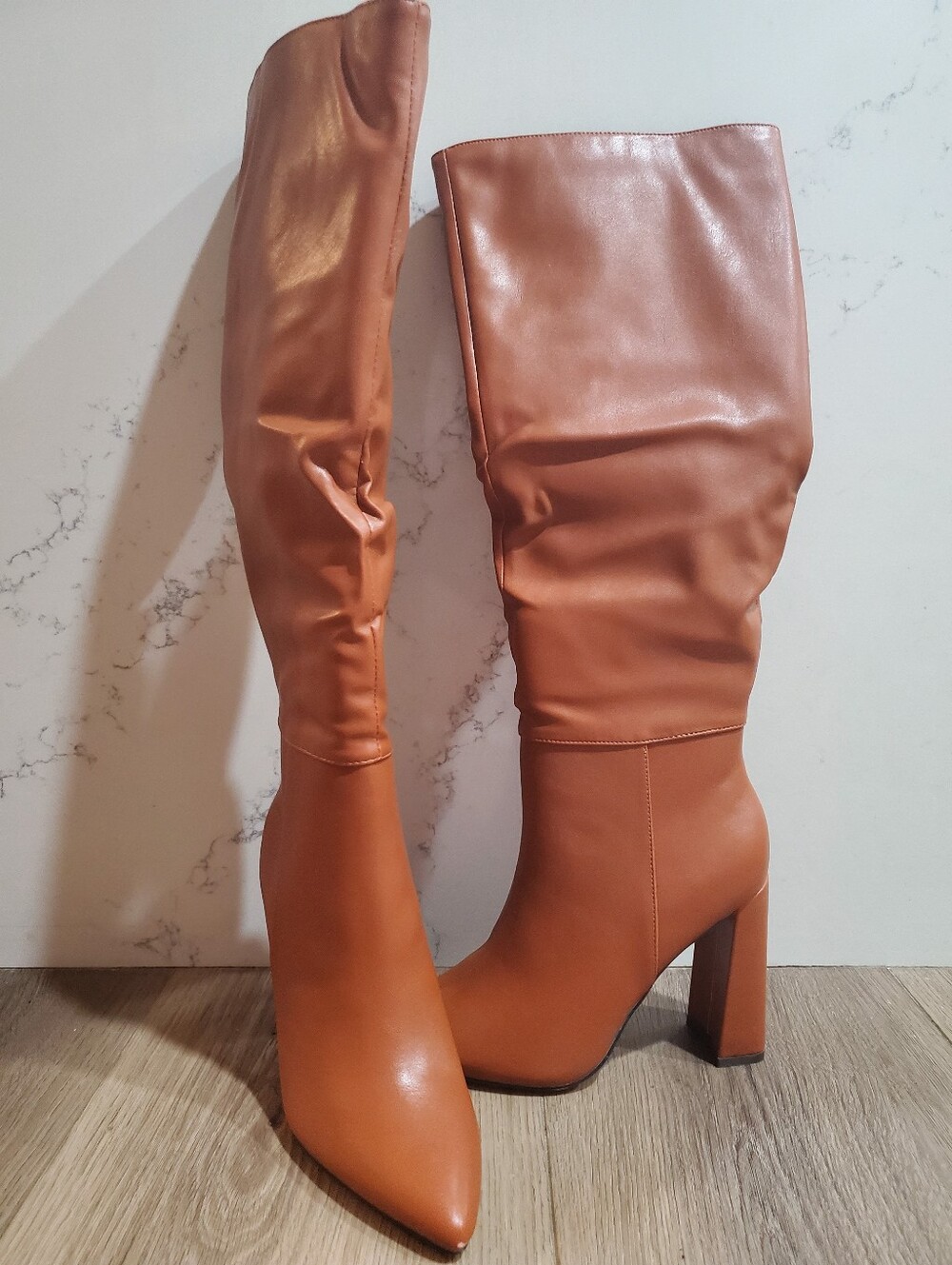 Women's Tall Pointed-Toe Block Heel Boots